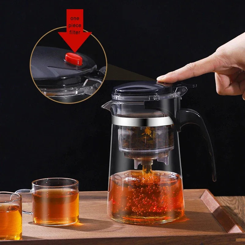 One-Click Glass Teapot