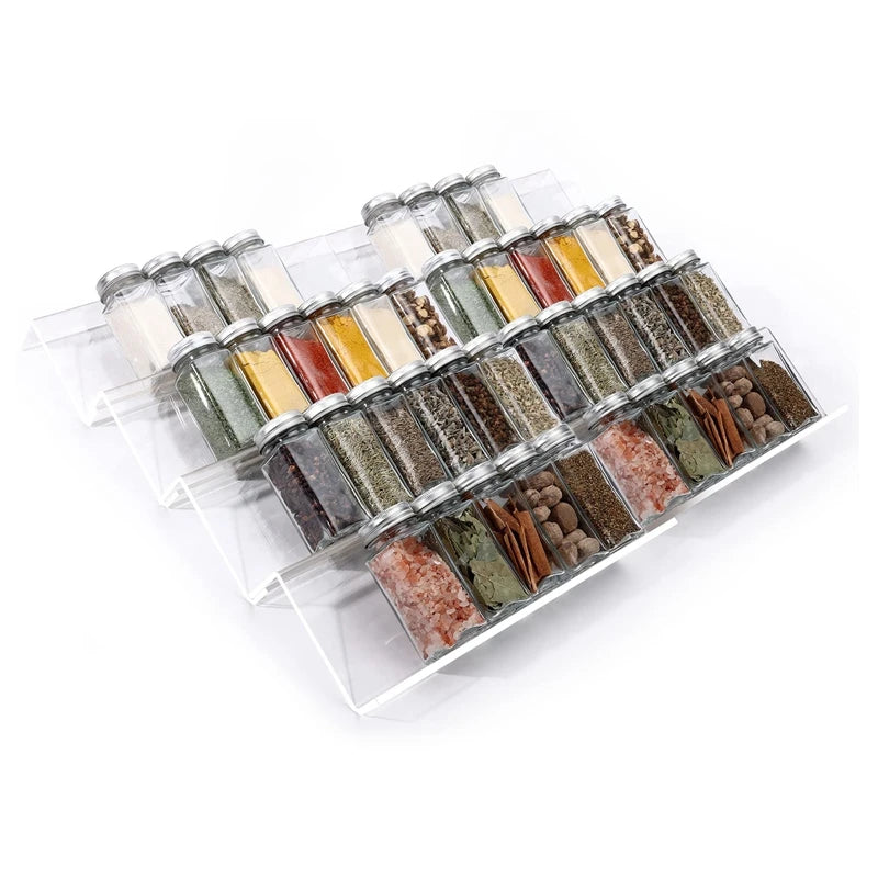 Clear Acrylic Spice Drawer Organizer