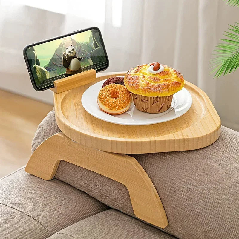 Couch Armrest Serving Tray