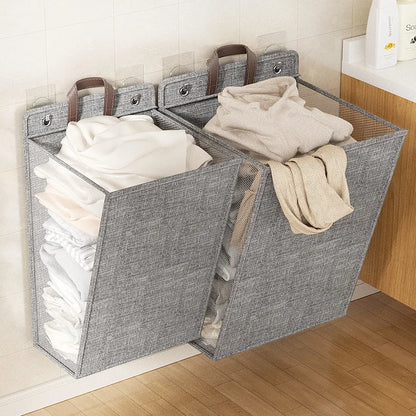 Foldable Adhesive Laundry Basket Hamper