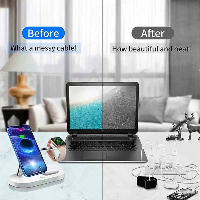 3 in 1 Wireless Magnetic Charger Stand