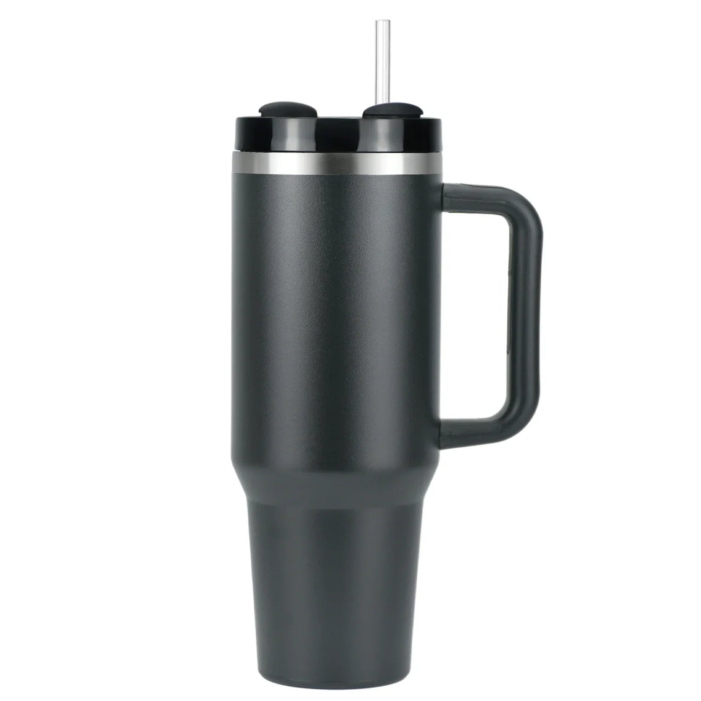 Stainless Steel Colorful Tumbler with Handle and Straw